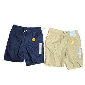 Cat & Jack Navy and Beige Shorts Bundle